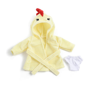 Cute Yellow Chicken Printed Doll Clothes for 12 Inches/30cm Reborn Dolls