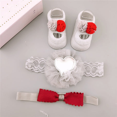 Cute Headbands and Socks 3-Piece Set for 17-24 inches Reborn Dolls