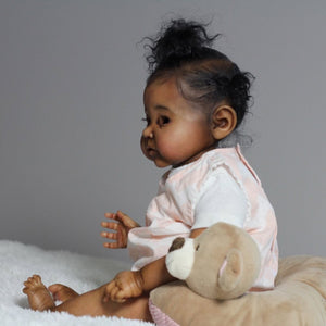 19 inch Realistic African American reborn baby doll