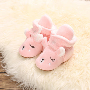 Cute Elk Plush Soft Soles Shoes for 20-24 Inches Reborn Dolls
