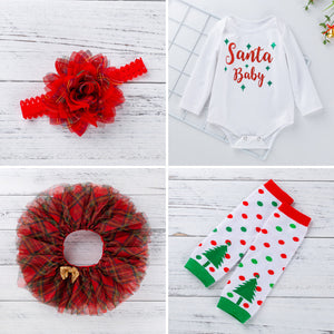 4-Piece Cute Christmas Dress for 21/22/23 Inches Reborn Dolls