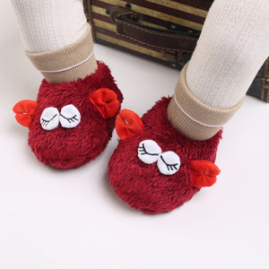 Cute Close Eyes Plush Soft Soles Shoes for 20-24 Inches Reborn Dolls