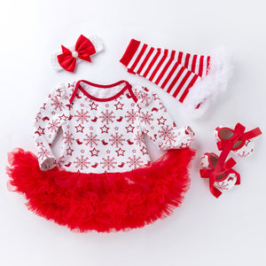 4-Piece Cute Christmas Dress for 21/22/23 Inches Reborn Dolls